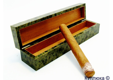 Футляр - Хьюмидор (Humidor) для сигар. Чистый Вердантит.