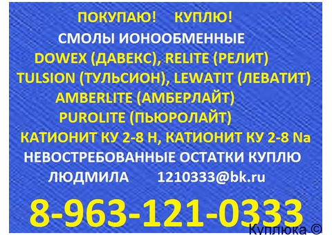 катионит новый и отработанный