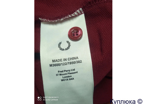 Бордовая поло FRED PERRY(ОРИГИНАЛ)!!