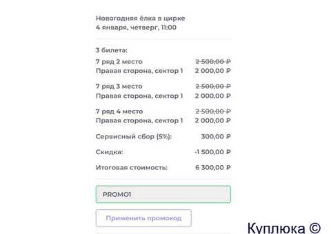 Промокод 20% на все билеты онлайн Цирк в Автово