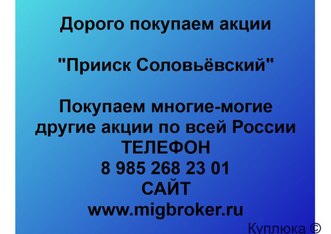 Купим акции «Прииск Соловьёвский»