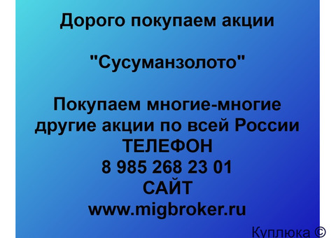 Покупаем акций «Сусуманзолото» по высоким ценам без налога!