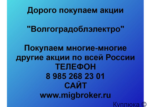 Купим акции «Волгоградоблэлектро»