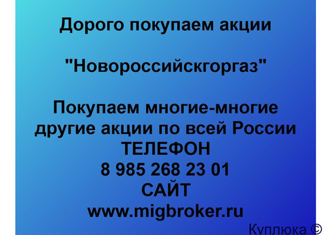 Купим акции «Новороссийскгоргаз»